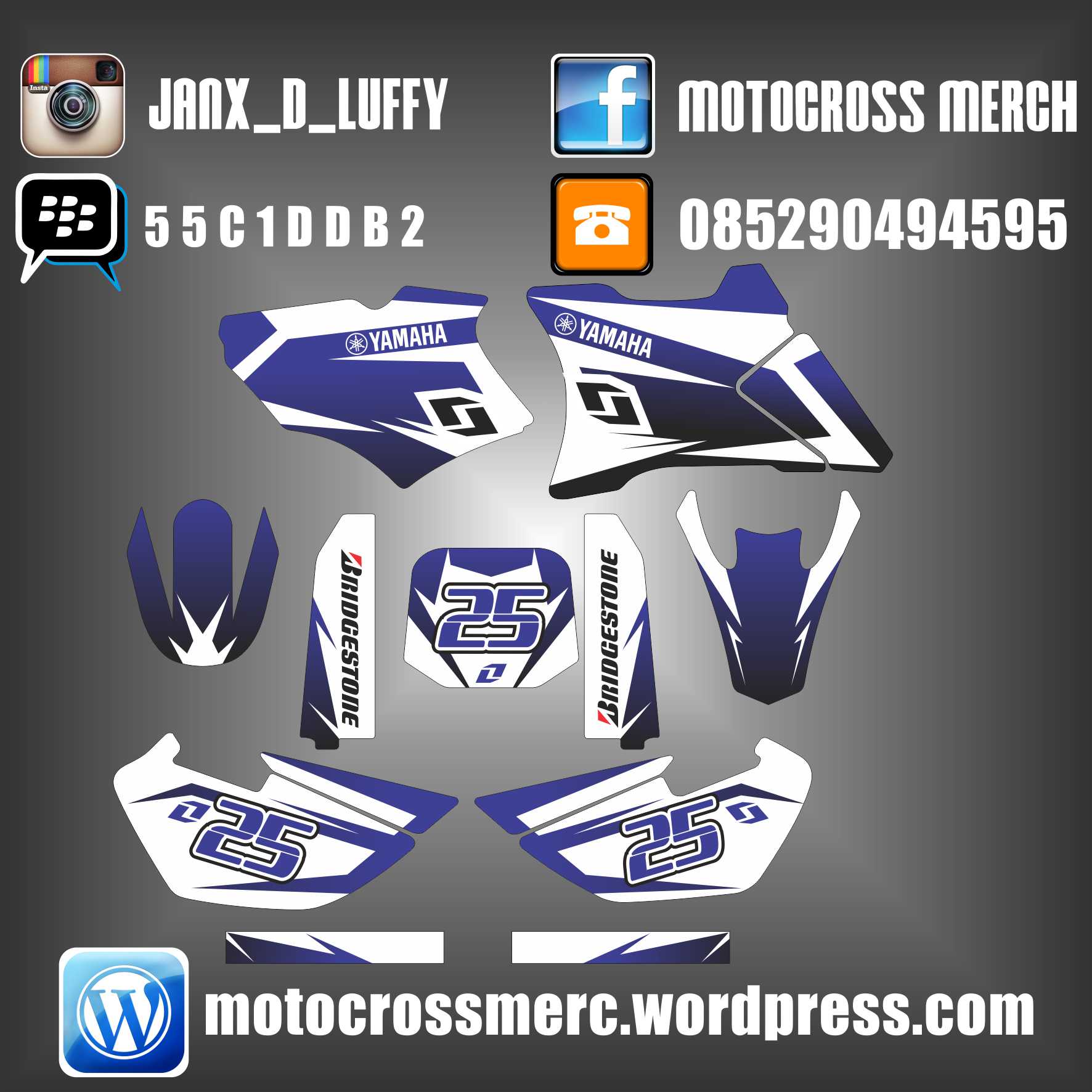 Decal Yamaha Yz85 Motocross Merch