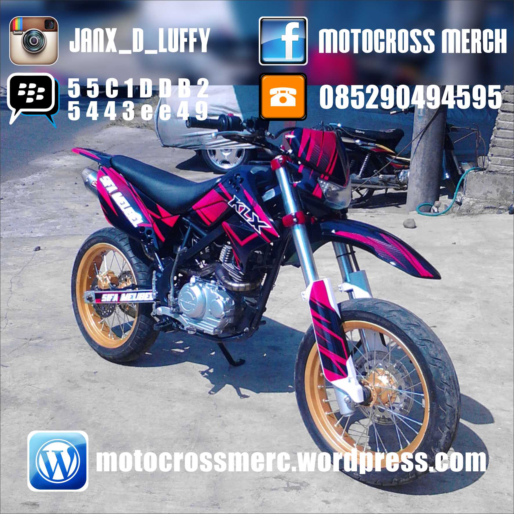 DECAL KLX 150 FOX Laman 2 Motocross Merch